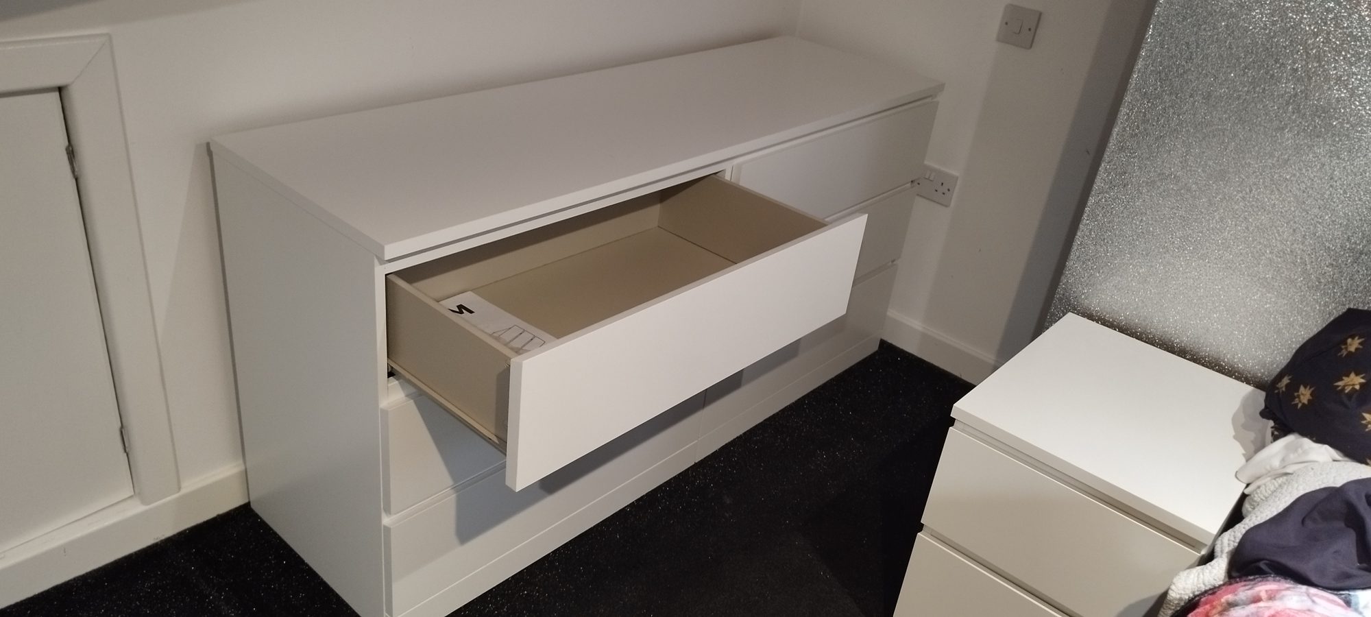 MALM double chest open drawers